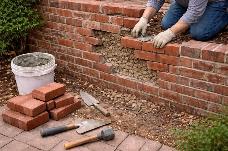 Brick Fence Repair in Mesa, AZ