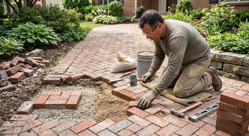 Brick Pathway Repair in Mesa, AZ