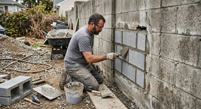 Cinder Block Wall Repair in Apache Junction, AZ