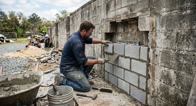 Cinder Block Wall Repair in Chandler, AZ