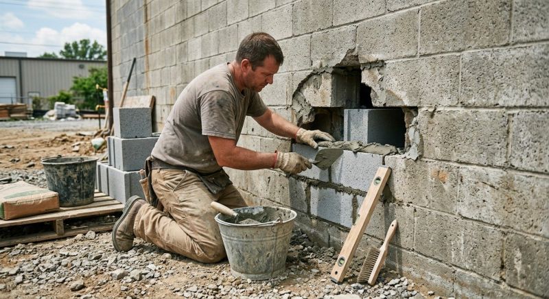 Cinder Block Wall Repair in Mesa, AZ