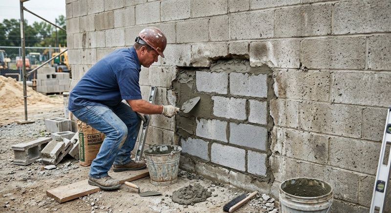 Cinder Block Wall Repair in Phoenix, AZ