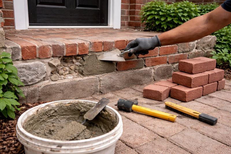Entryway Brick Repair in Mesa, AZ