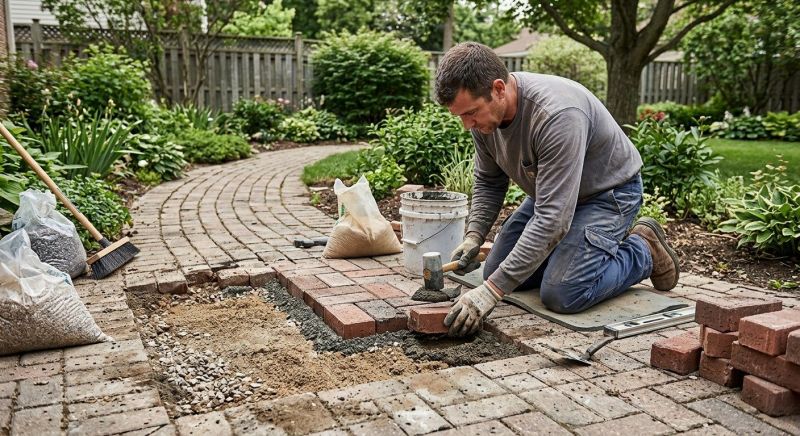 Entryway Brick Repair in Mesa, AZ
