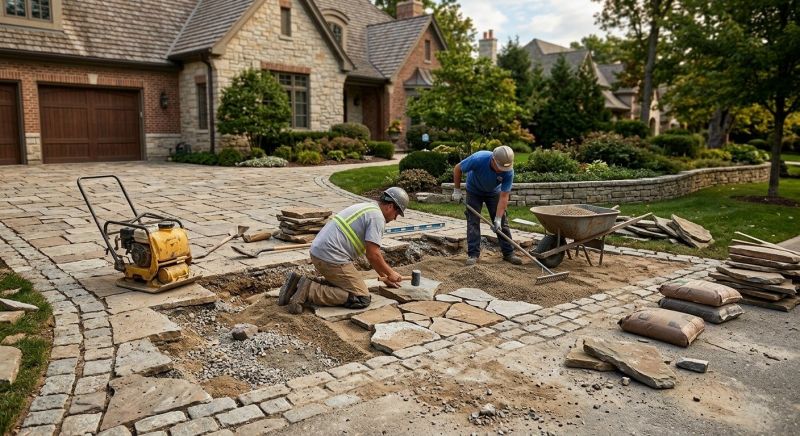 Stone Driveway Repair in Mesa, AZ