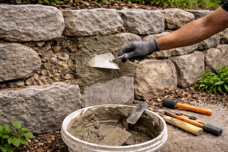 Stone Wall Repair in Gilbert, AZ