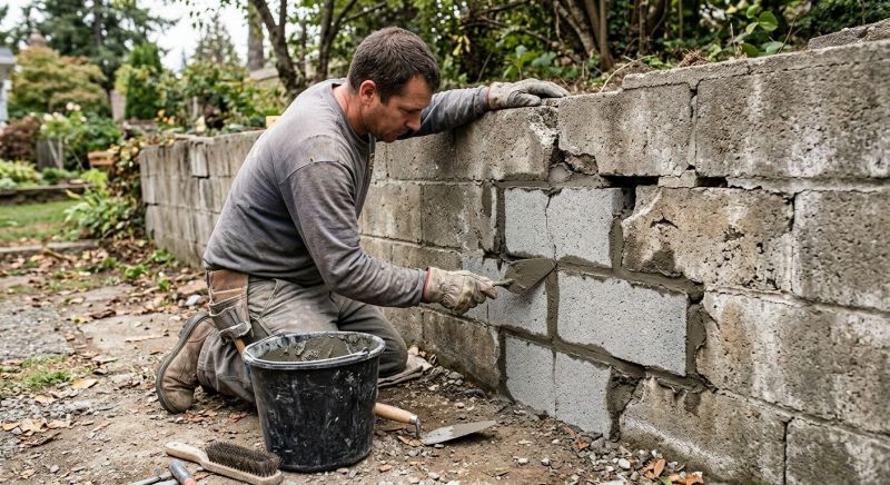 Stone Wall Repair in Mesa, AZ
